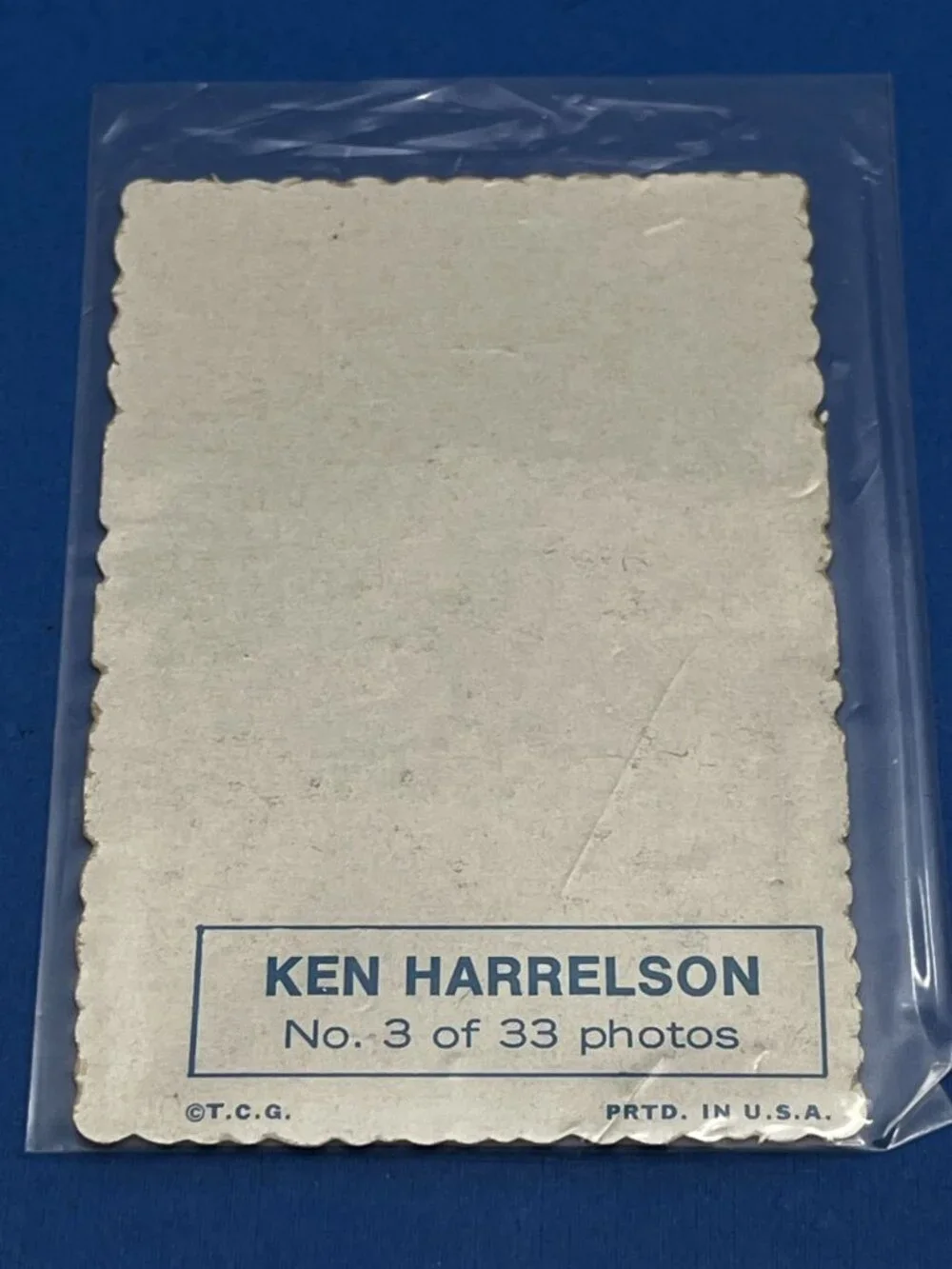1969 TOPPS DECKLE EDGE KEN HARRELSON SOX #3 Auto Signed Autographed